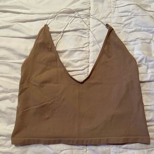 Free people intimacy crop tan crop tank. Size xs/s